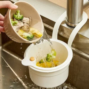 Kitchen Garbage Filter with Bottom Opening Lid – Sink Strainer Basket for Food Waste